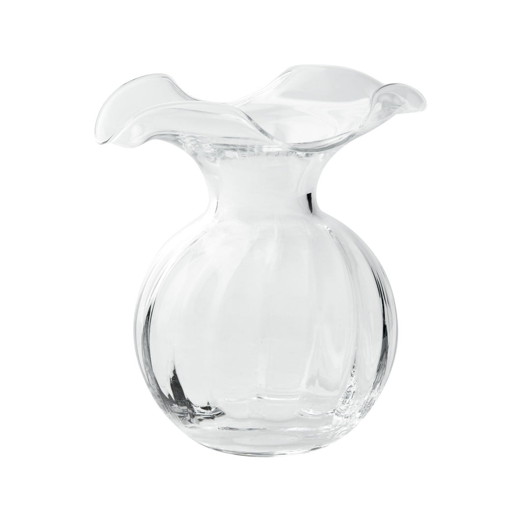 Vietri Small Hibiscus Glass Fluted Vase