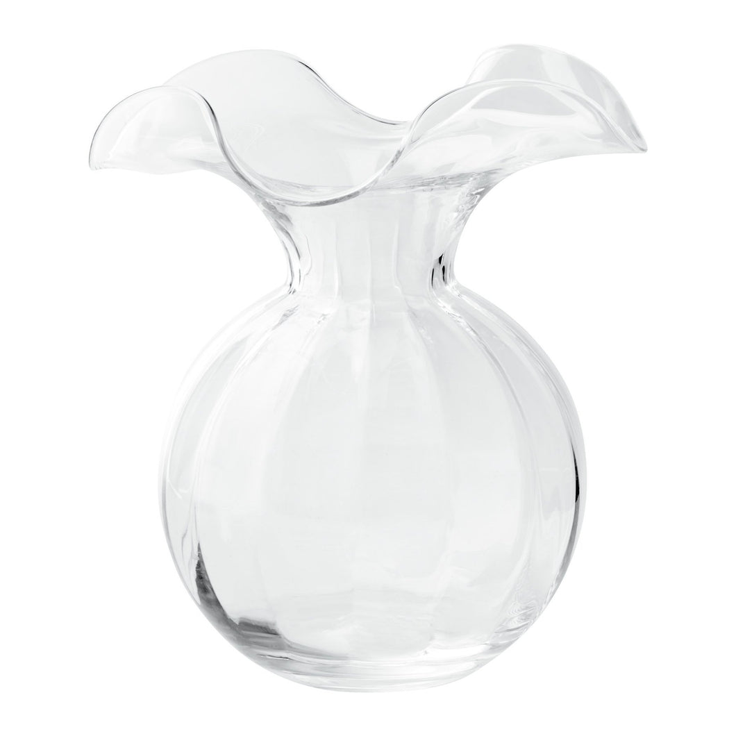 Vietri Medium Hibiscus Glass Fluted Vase